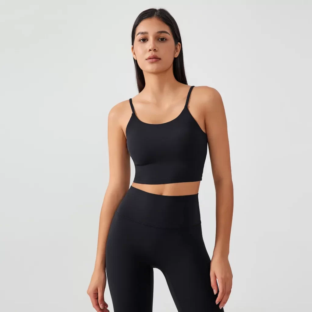 Longline Yoga Tank Top Fitness Bra Workout Camisole Crop Tops personalized sports bra sportswear clothing manufacturer