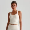 Custom Fitness Apparel Wholesale Sports Bra Yoga Wrinkles Tank Top sportswear production bulk sports bras