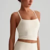 Custom Square Neck Padded Sports Bra Workout Camisole Tank Top workout clothes manufacturer sports apparel manufacturers