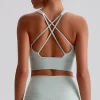 Athletic Clothing Manufacturer Medium Support Padded Workout Crop Tank Top wholesale active wear custom sports bra