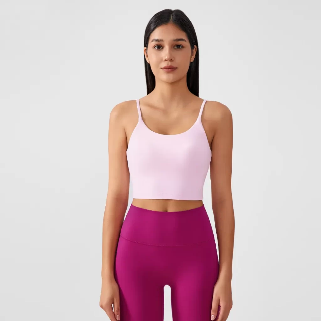 Longline Yoga Tank Top Fitness Bra Workout Camisole Crop Tops personalized sports bra sportswear clothing manufacturer