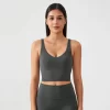 Womens Longline Sports Bra Medium Support Yoga Bras design your own workout clothes sports clothes manufacturer