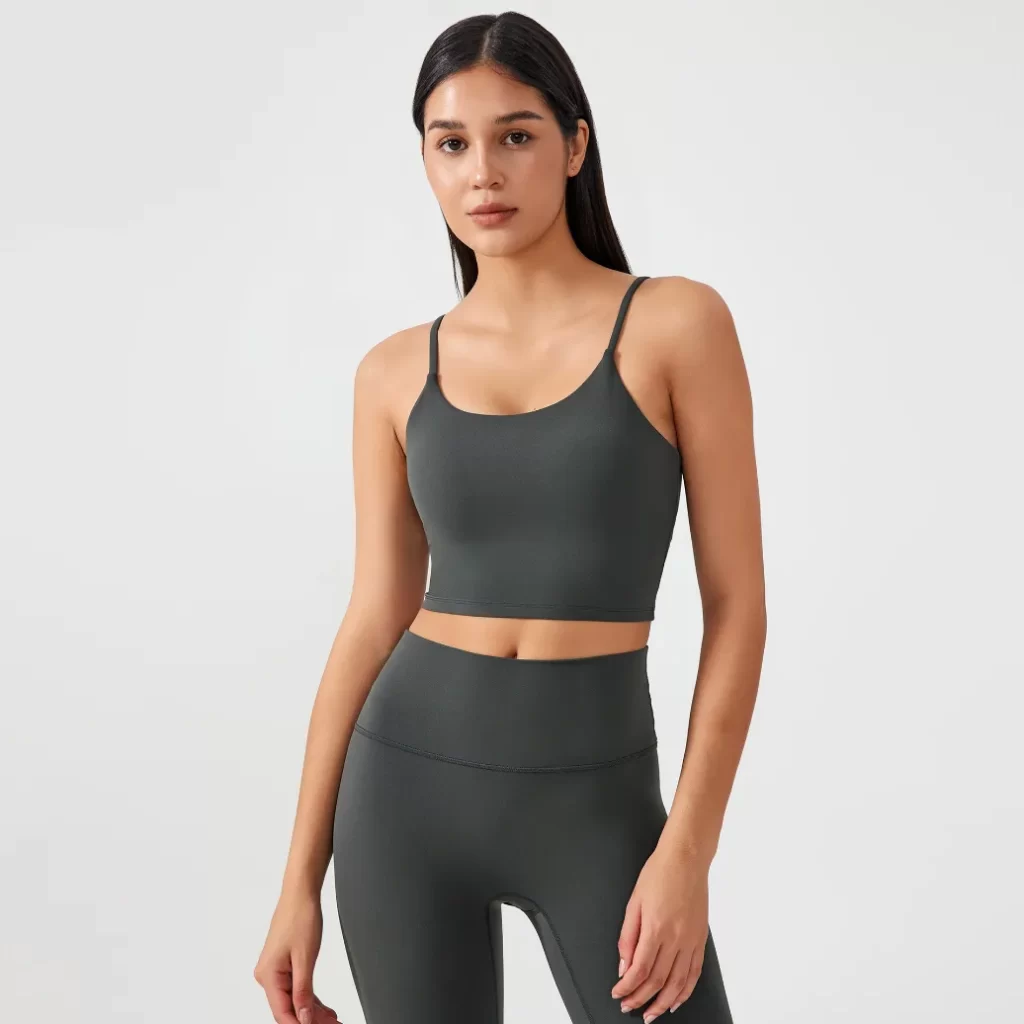 Longline Yoga Tank Top Fitness Bra Workout Camisole Crop Tops personalized sports bra sportswear clothing manufacturer