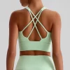 Athletic Clothing Manufacturer Medium Support Padded Workout Crop Tank Top wholesale active wear custom sports bra