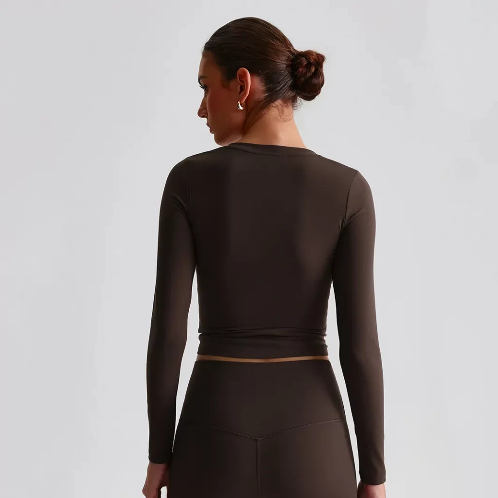 Wholesale Long Sleeve T Shirts Bulk High Impact Yoga Pilates Top bulk long sleeve t shirts design your own workout clothes skims gym wear