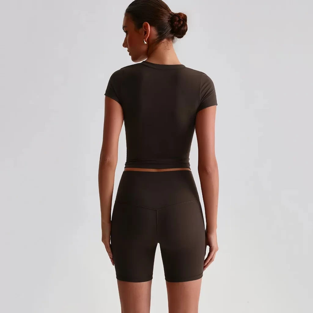 Custom Workout Shirts Bulk Short Sleeve Workout Yoga Pilates Tops sport clothing manufacturers wholesale gym clothes Womens Short Sleeve Tops
