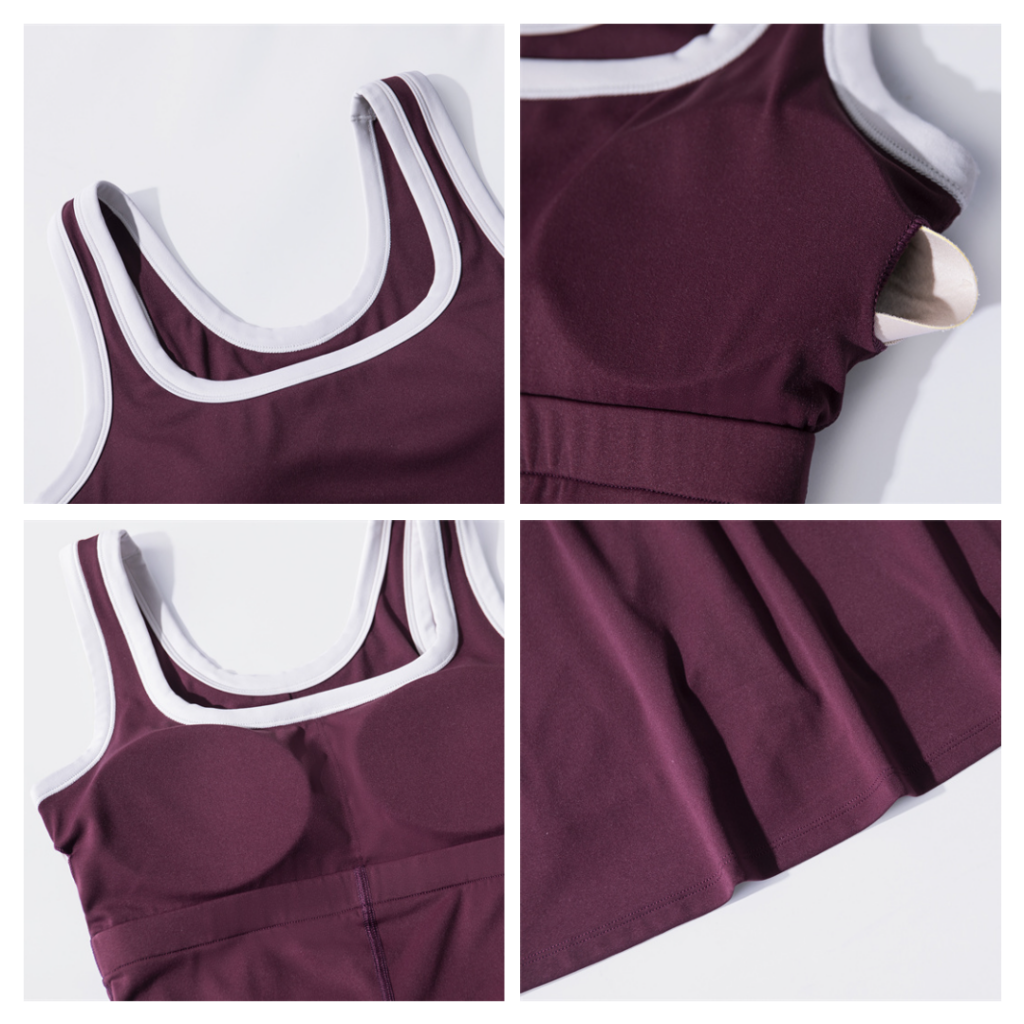 Women's Athletic Tennis Dress Scoop Neck Sleeveless Activewear wholesale athletic clothing distributors wholesale women's athletic apparel
