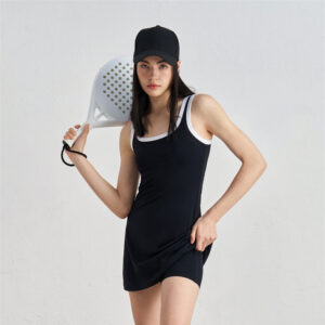 Women's Athletic Tennis Dress Scoop Neck Sleeveless Activewear wholesale athletic clothing distributors wholesale women's athletic apparel