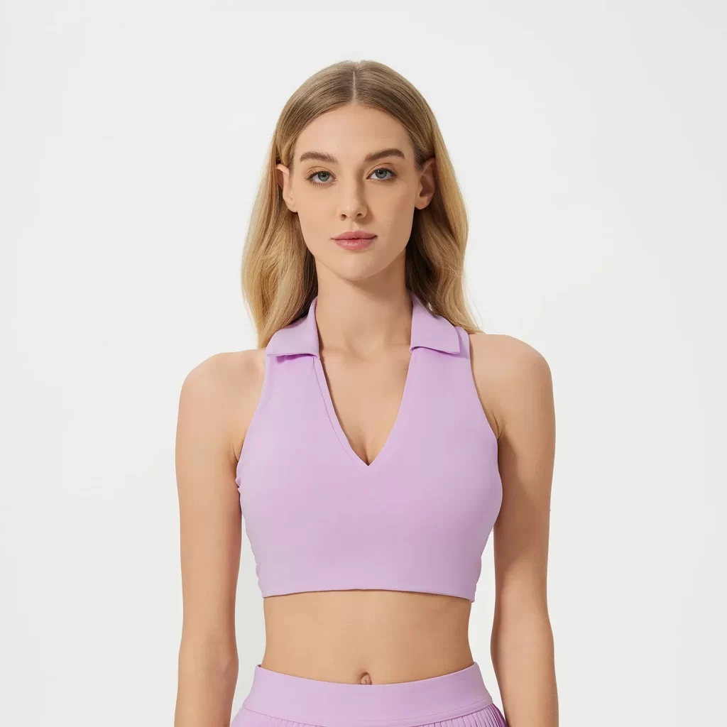 Private Label Activewear Women Polo Workout Tank Tops