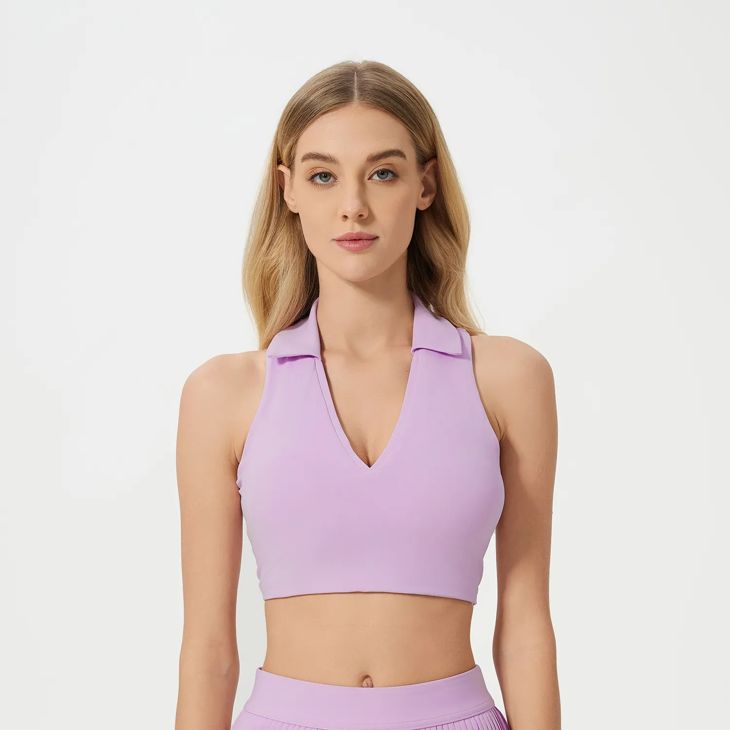 Private Label Activewear Women Polo Workout Tank Tops
