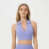 Private Label Activewear Women Polo Workout Tank Tops sports apparel manufacturers customized bras
