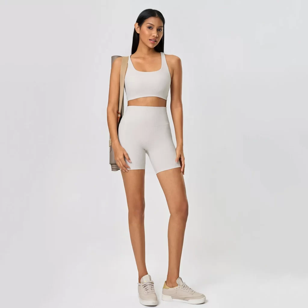 Activewear Manufacturer Medium Support Criss Cross Athletic Yoga Top lycra wholesale custom fitness apparel strong activewear