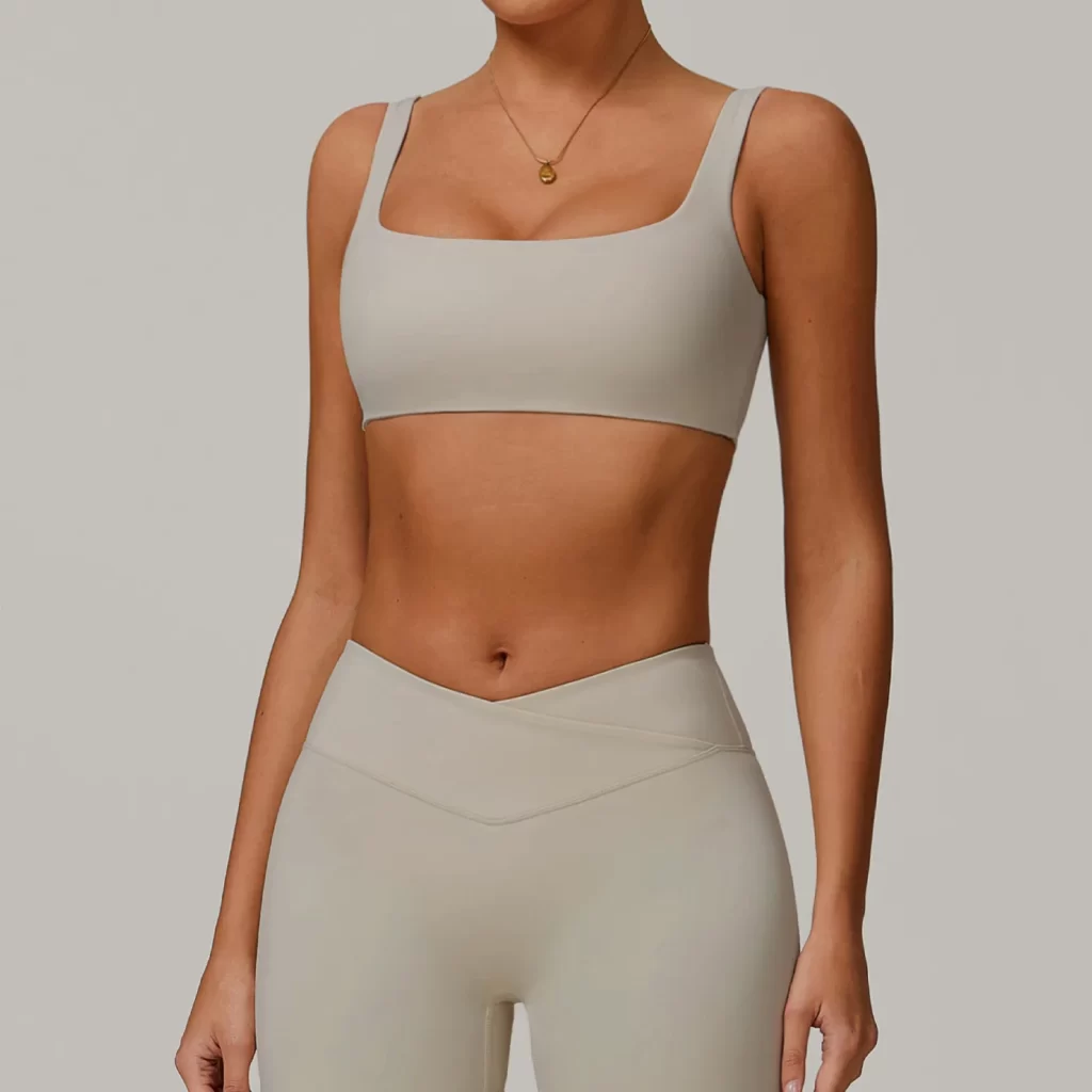 Spark Clothing Custom Athletic Apparel Square Neck Sports Bra Personalized Gym Wear