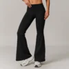 Athletic Clothing Manufacturer Recycled Fabric Folded Waist Yoga Flared Pants