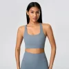 Activewear Manufacturer Medium Support Criss Cross Athletic Yoga Top lycra wholesale custom fitness apparel strong activewear