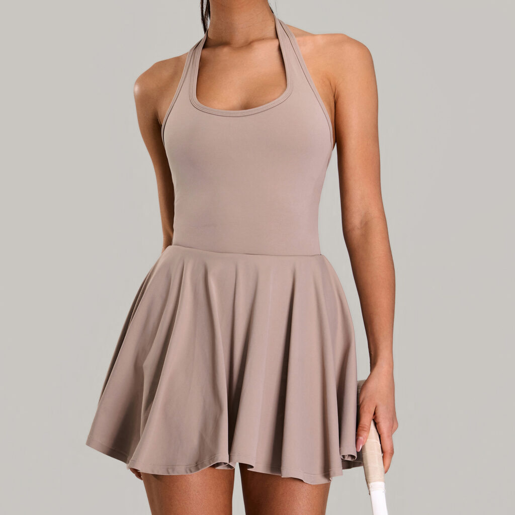 Wholesale Workout Clothing Active Wear Manufacturers Backless Tennis Dress
