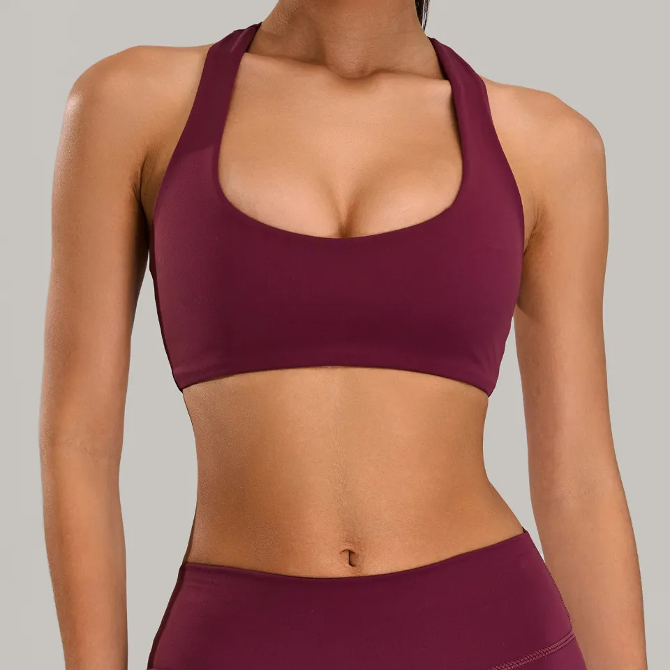 Sports Wear Manufacturing Custom Racerback Sports Bra for Women