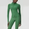 Wholesale Womens Sportswear Lightweight Zipper Long Sleeve Yoga Top