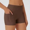 Wholesale Sports Clothing Women Athletic Shorts with Pockets yoga apparel manufacturers wholesale womens activewear