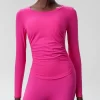 Private Label Sportswear Custom Workout Shirts Lycra Long Sleeve Top wholesale womens activewearbulk long sleeve t shirts