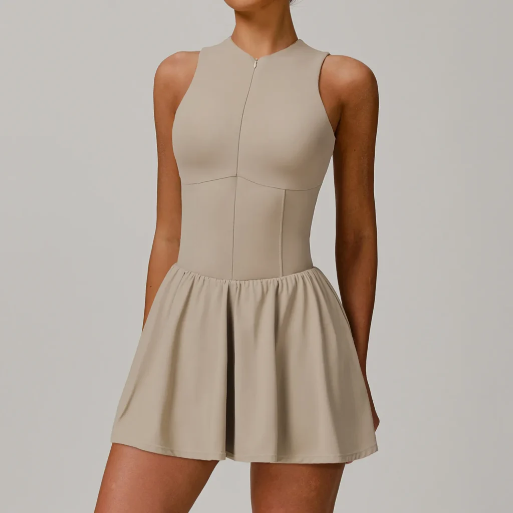 Slim Fit Athletic Dress​ Womens Tennis Golf Dress​ Active Wear Manufacturers Workout Wear Wholesale Women's Yoga Jumpsuit