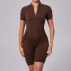One Piece Athletic Jumpsuit Backless Workout Jumper Bodysuit Fitness Wear