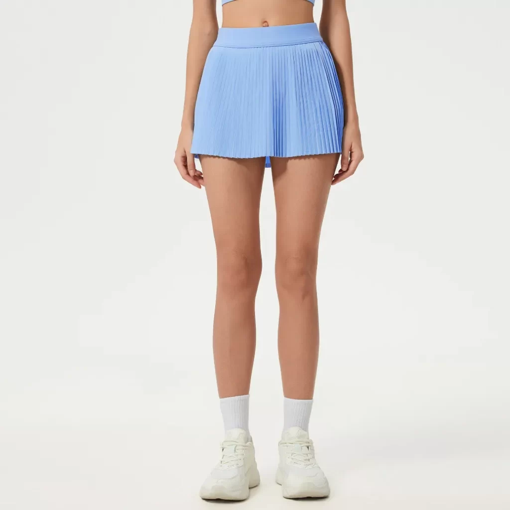 Custom Spark Apparel Tennis Pleated Skirts with Built-in Athletic Shorts athleisure manufacturers wholesale womens activewear private label activewear