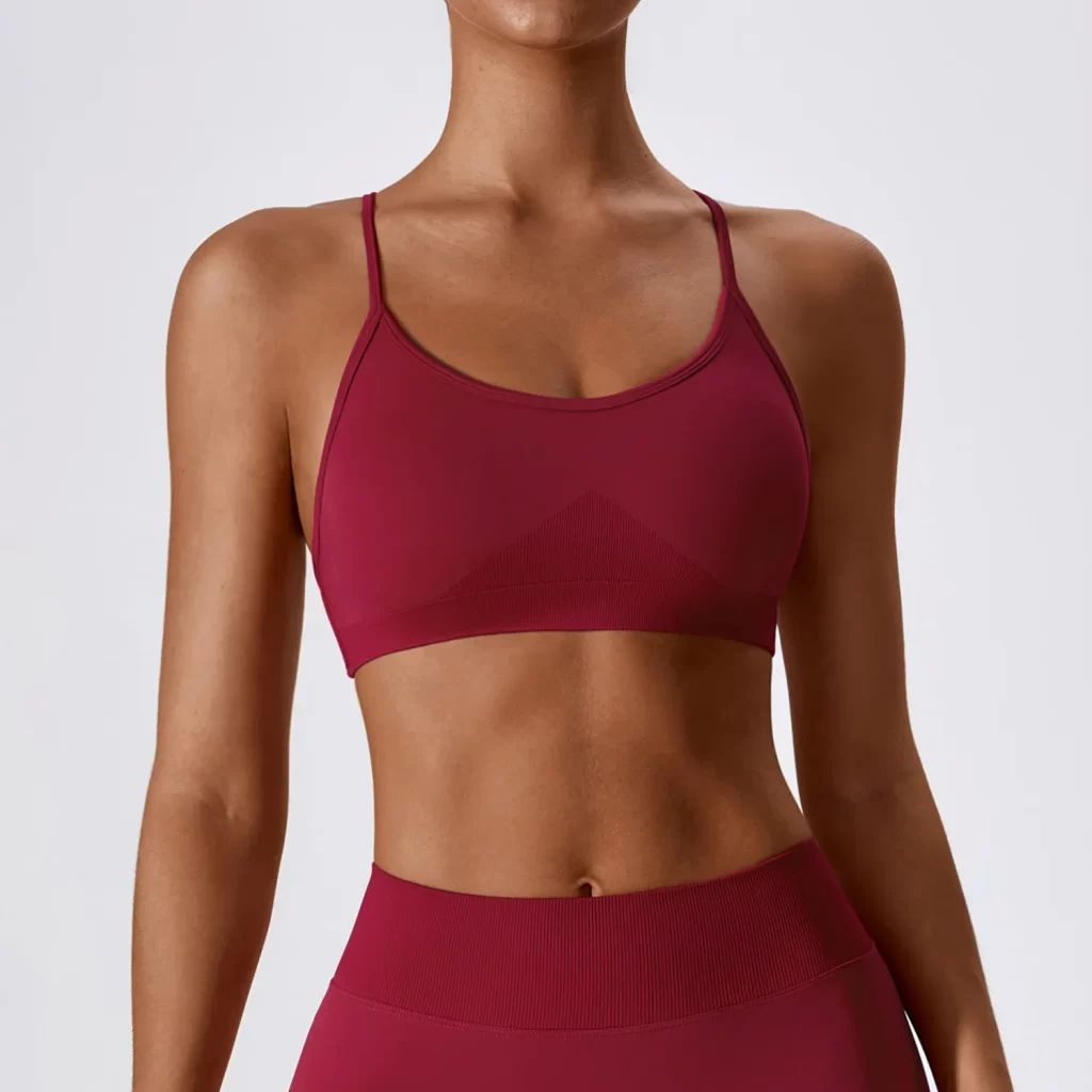 Seamless Workout Sets Activewear Manufacturer Women's Strappy Sports Bra Customized Bras wholesale sports clothing custom active wear