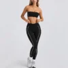 Private Label Fitness Clothing Bulk Gym Apparel Tube Bra and Leggings Set wholesale yoga wear