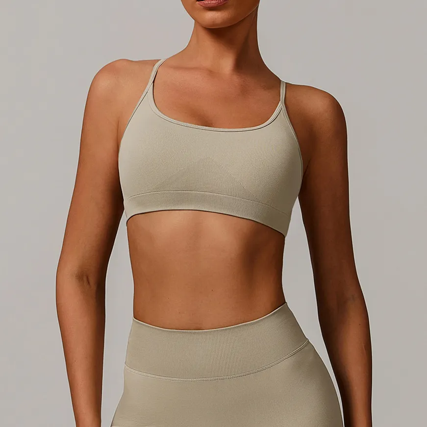 Seamless Workout Sets Activewear Manufacturer Women's Strappy Sports Bra