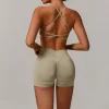 Seamless Workout Sets Activewear Manufacturer Women's Strappy Sports Bra Customized Bras wholesale sports clothing custom active wear