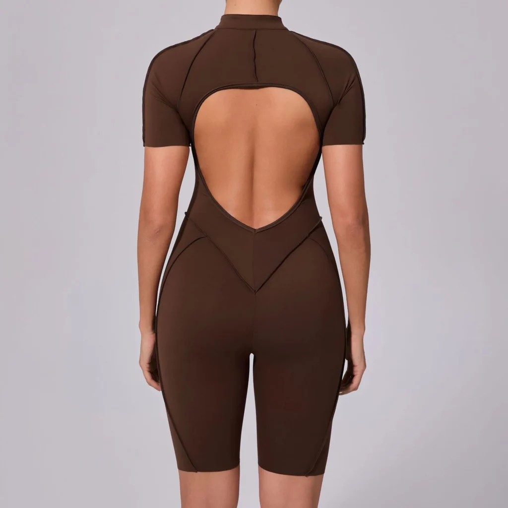 One Piece Athletic Jumpsuit Backless Workout Jumper Bodysuit Fitness Wear Athletic Wear Manufacturers