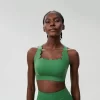 Spark Athletic Clothing Customized Lycra Bras Wave Cross Back Sports Bra