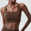 Spark Athletic Clothing Customized Lycra Bras Wave Cross Back Sports Bra