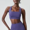 Spark Athletic Clothing Customized Lycra Bras Wave Cross Back Sports Bra