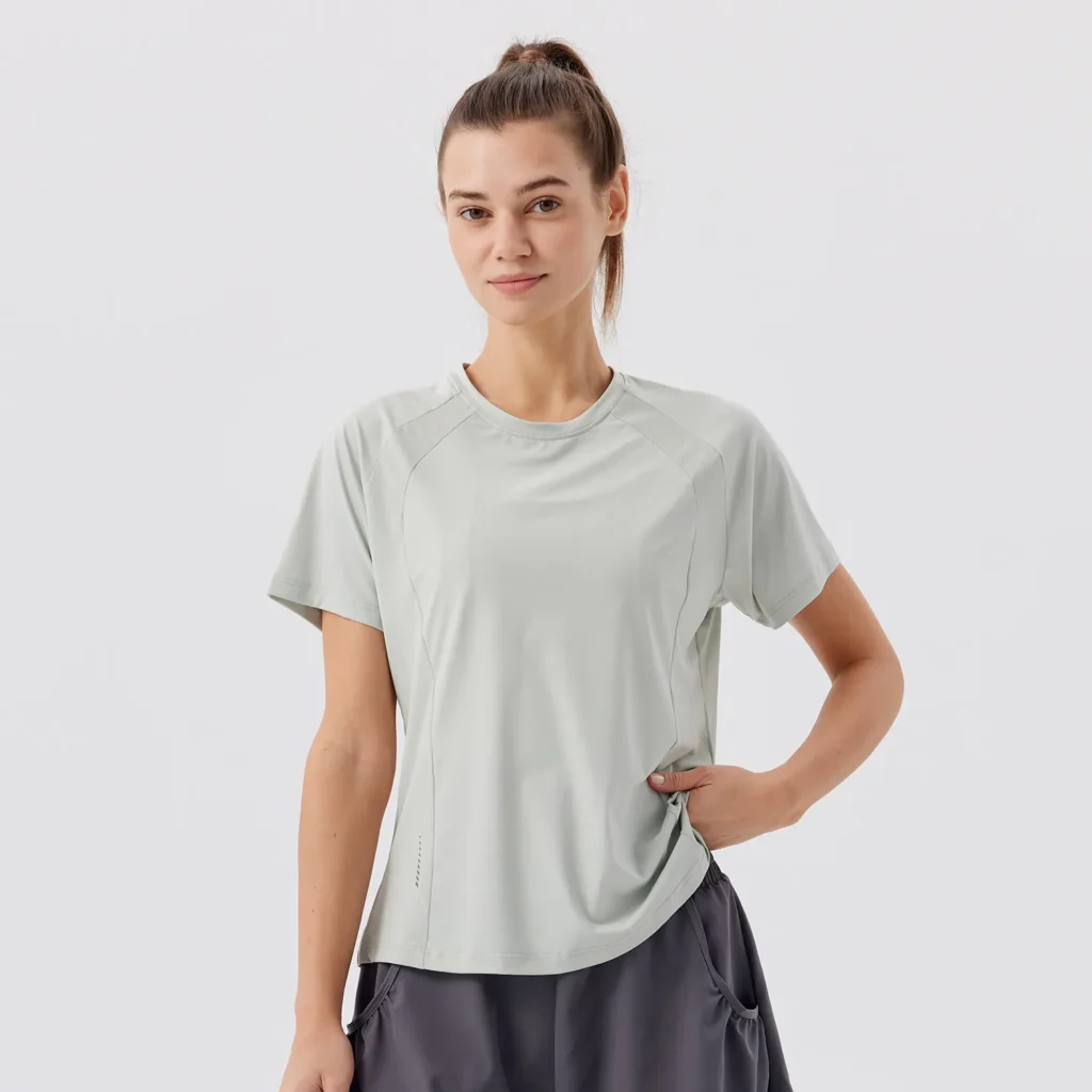 Women's Workout Athletic Tops Short Sleeve Crewneck T-Shirts Manufacturer