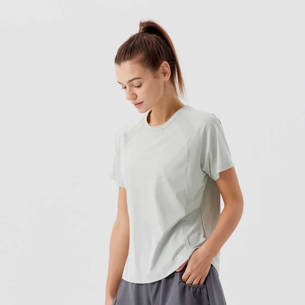 Women's Workout Athletic Tops Short Sleeve Crewneck T-Shirts Manufacturer