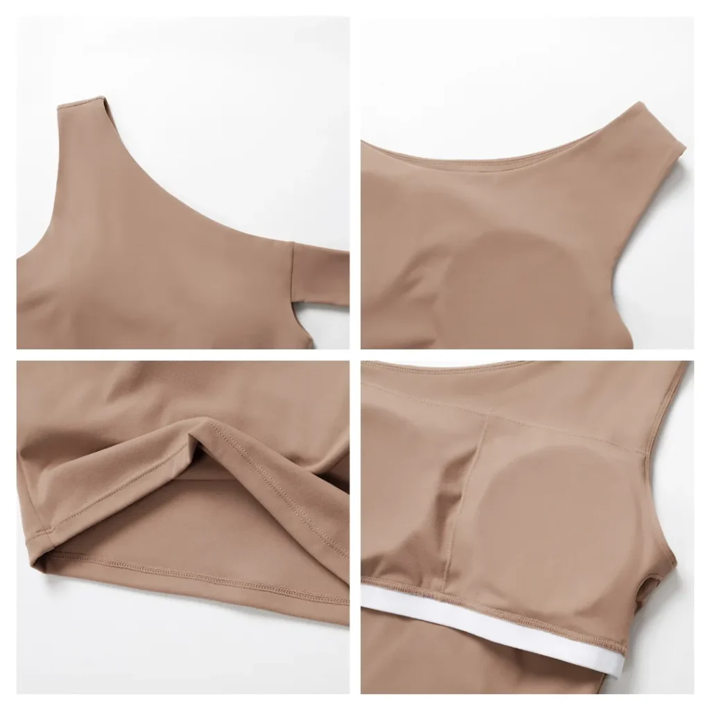 Private Label Workout Clothes Gym Appeal Women's One Shoulder Tank Top