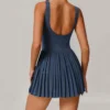 Wholesale Active Clothing Women's Yoga Jumpsuit Tennis Dress with Pockets