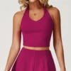 Sports Apparel Wholesale Backless Halter Tops for Women Yoga Crop Tank Tops
