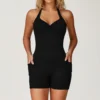 One Piece Activewear Women's Fitness Bodysuit Workout Jumpsuit Shorts