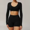 Fitness Apparel Manufacturers Wholesale Active Wear Long Sleeve Yoga Tops Premium Clothing Brands