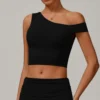 Private Label Workout Clothes Gym Appeal Women's One Shoulder Tank Top