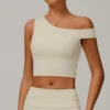 Private Label Workout Clothes Gym Appeal Women's One Shoulder Tank Top