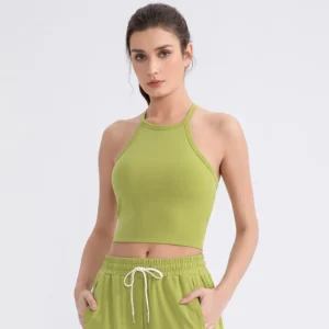Wholesale Yoga Apparel Sports Bra Manufacturers Women Crew Neck Tank Top