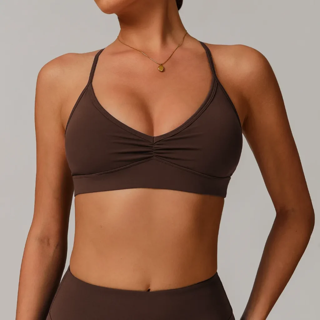 Wholesale Sports Clothing Bulk Bras Strappy Back Sports Bra for Women