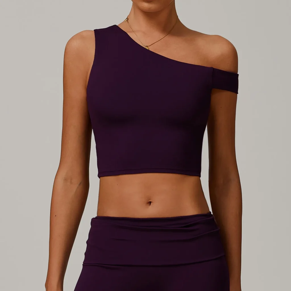 Private Label Workout Clothes Gym Appeal Women's One Shoulder Tank Top
