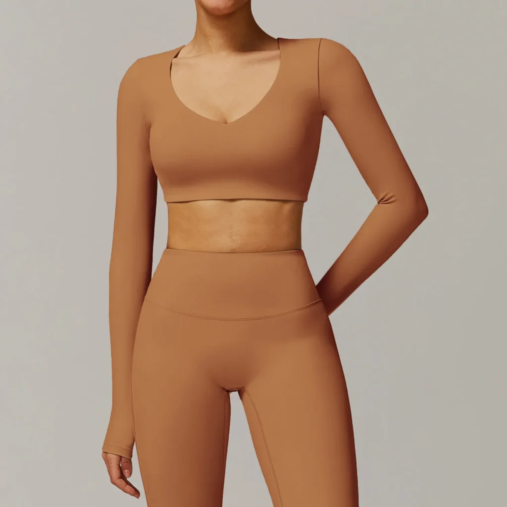 Fitness Apparel Manufacturers Wholesale Active Wear Long Sleeve Yoga Tops Premium Clothing Brands