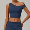 Private Label Workout Clothes Gym Appeal Women's One Shoulder Tank Top