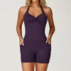 One Piece Activewear Women's Fitness Bodysuit Workout Jumpsuit Shorts